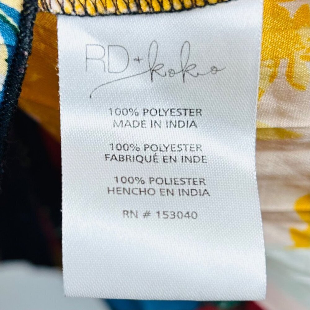 Multicolor Patchwork Pleated Midi Skirt Boho Flor… - image 3